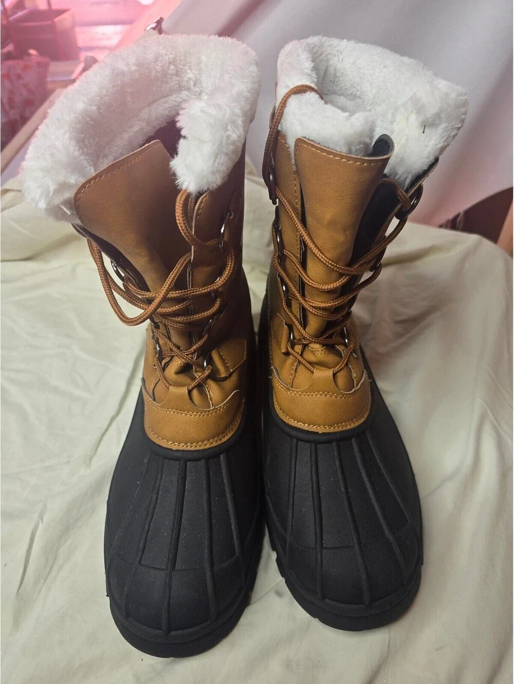 Winter Waterproof Snow Boots with Faux Fur Lining Size 44 (USA 10.5)